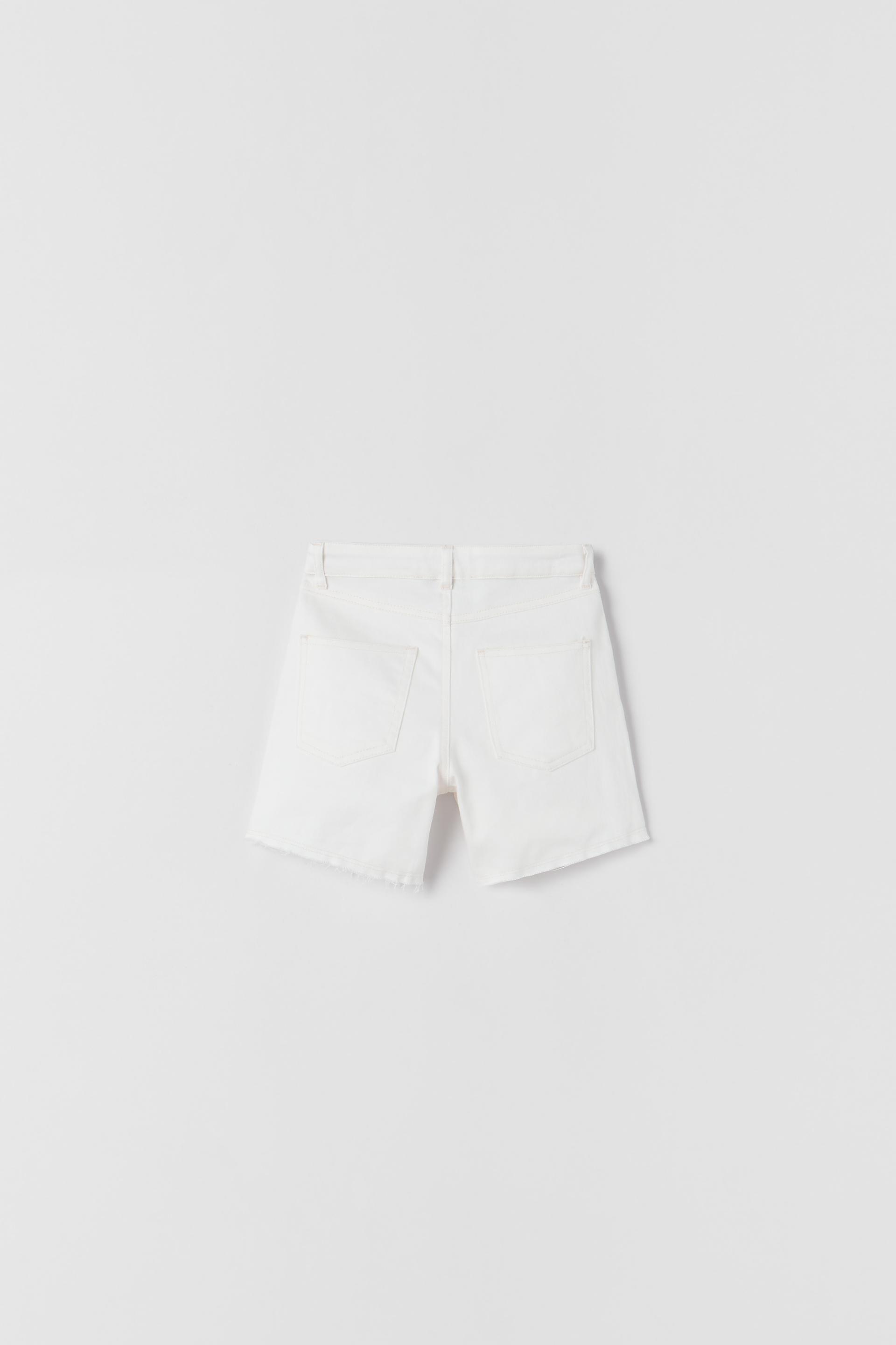 silver jean shorts