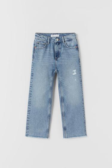 STRAIGHT-LEG ANKLE-LENGTH JEANS - Blue 