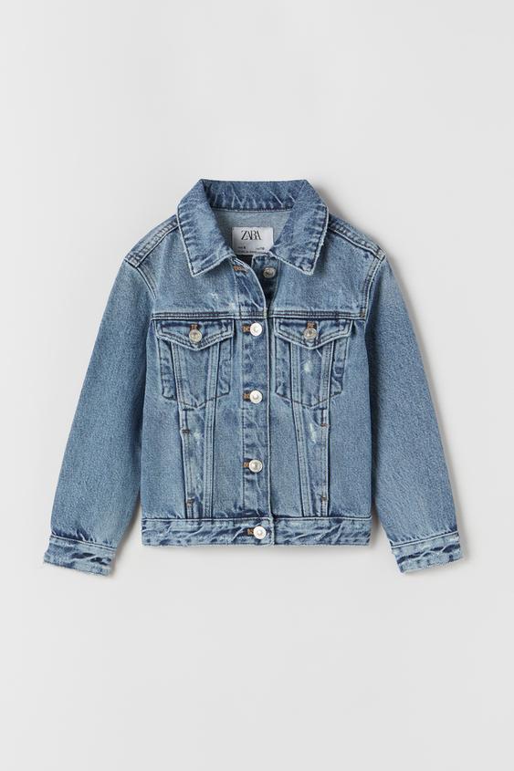 DENIM TRUCKER JACKET - Mid-blue | ZARA 