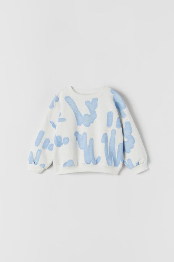 zara printed sweatshirt