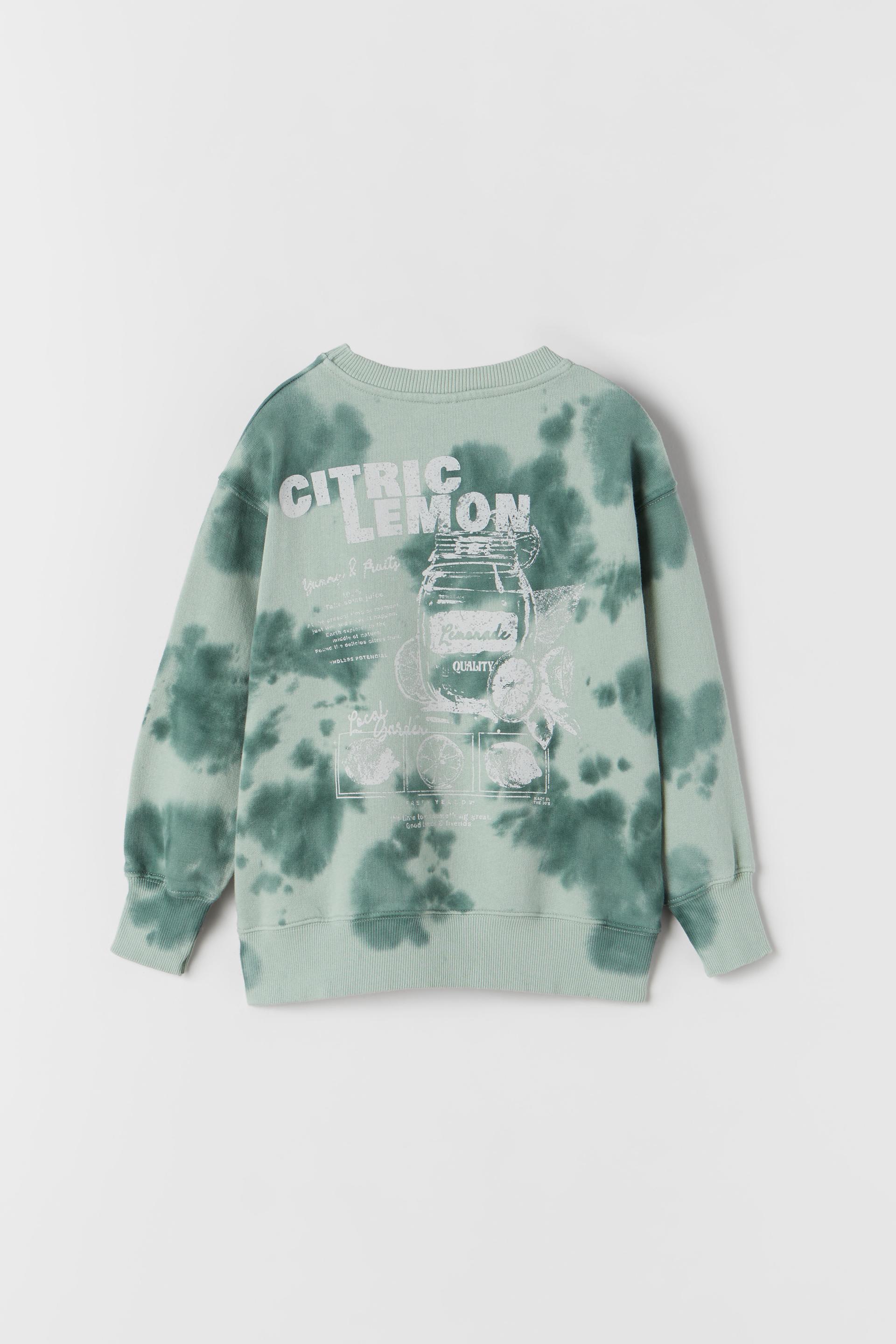 tie dye moletom com capuz zara