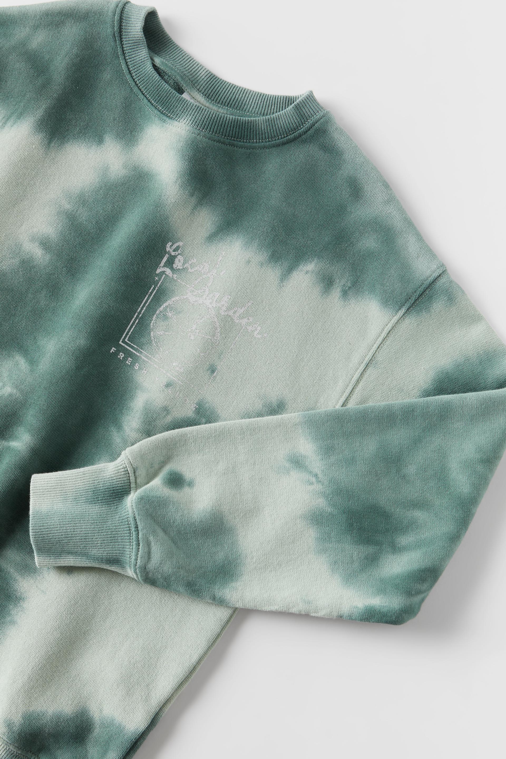 tie dye moletom com capuz zara