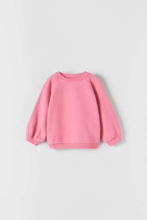 Zara pink sweatshirt clearance