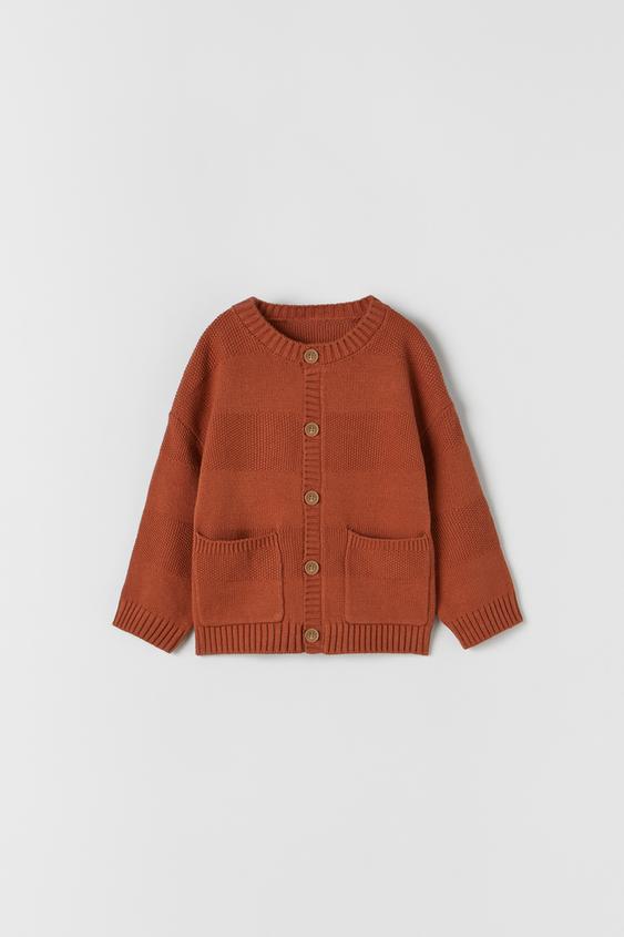 CHAQUETA PUNTO ESTRUCTURA - Naranja oscuro | ZARA Chile