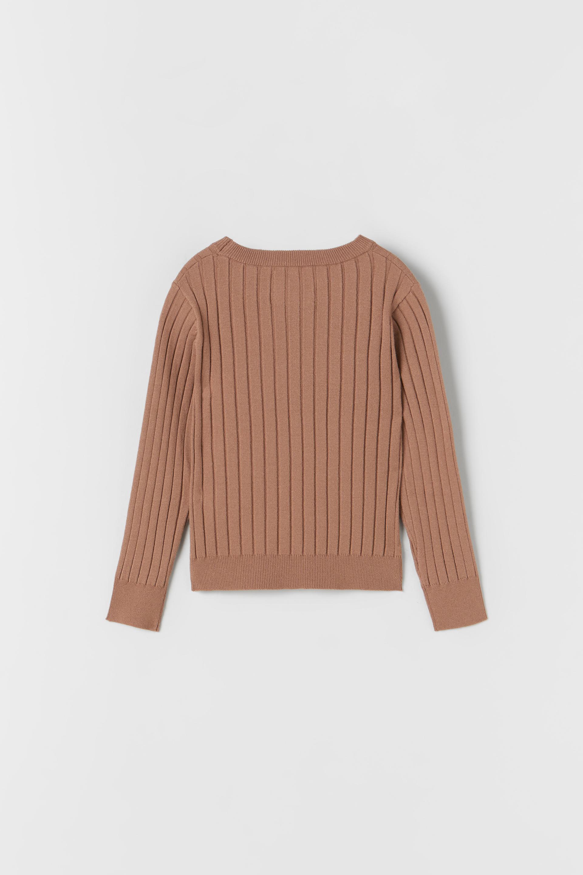 pull marron zara