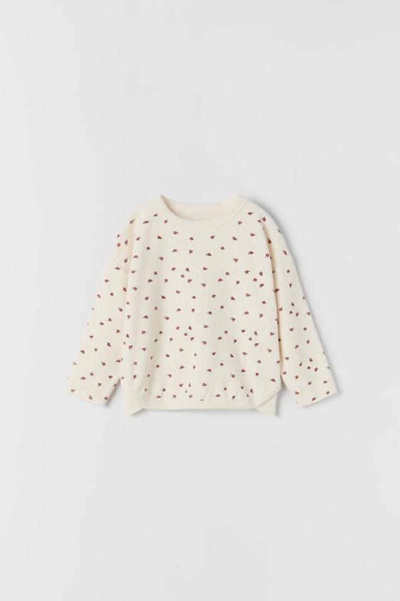 zara floral sweatshirt