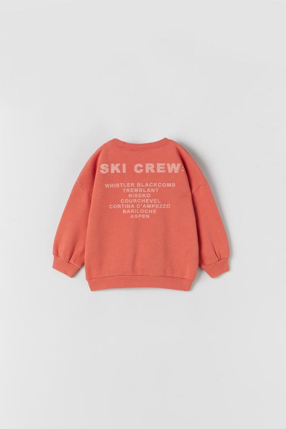 SUDADERA ESTAMPADO ÁRBOL - Rojizo | ZARA Chile