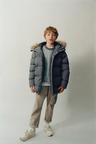 Erkek Cocuk Sisme Ceket Zara Turkiye