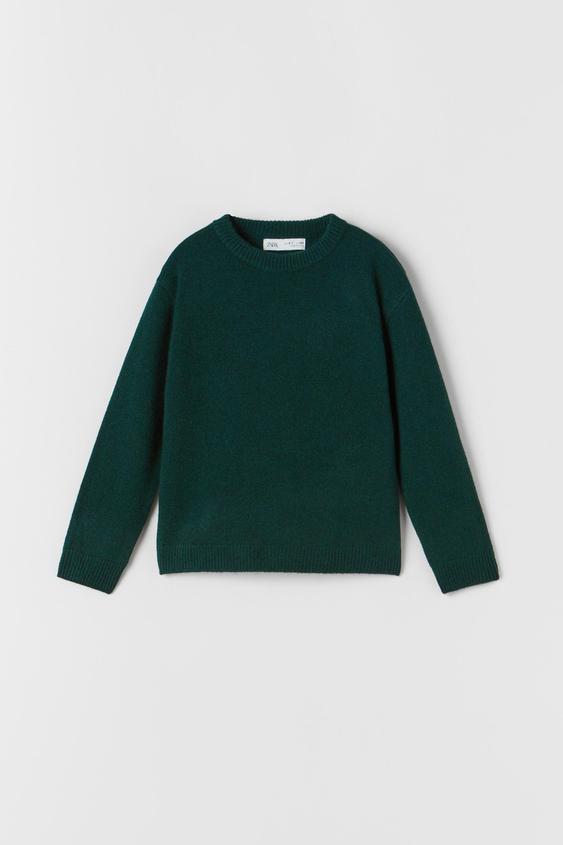 zara green sweater