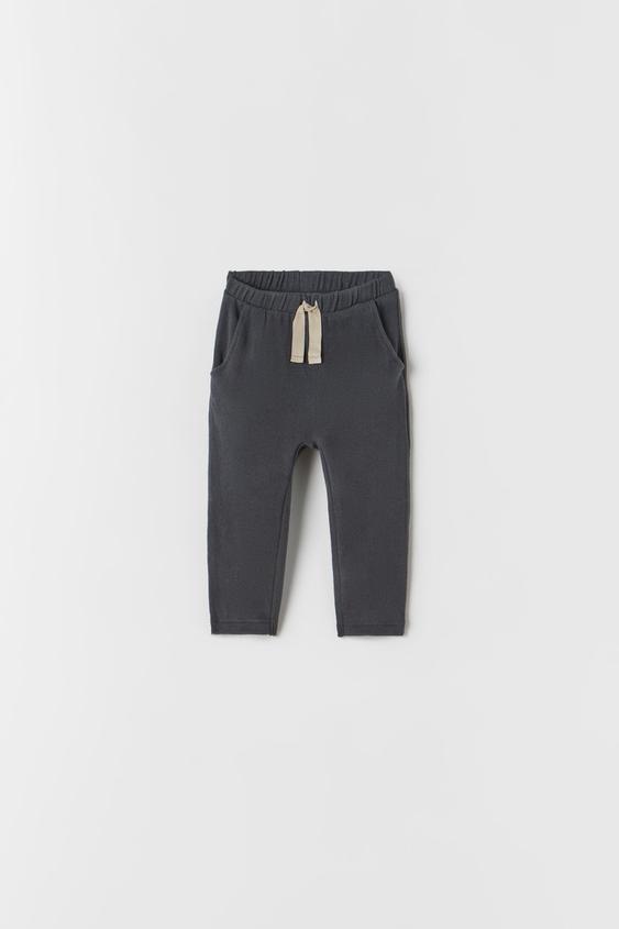 SOFT TOUCH TROUSERS WITH SEAMS - Blue 