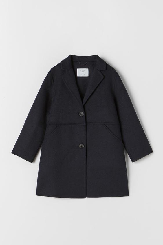 navy zara coat