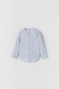 zara blue and white shirt