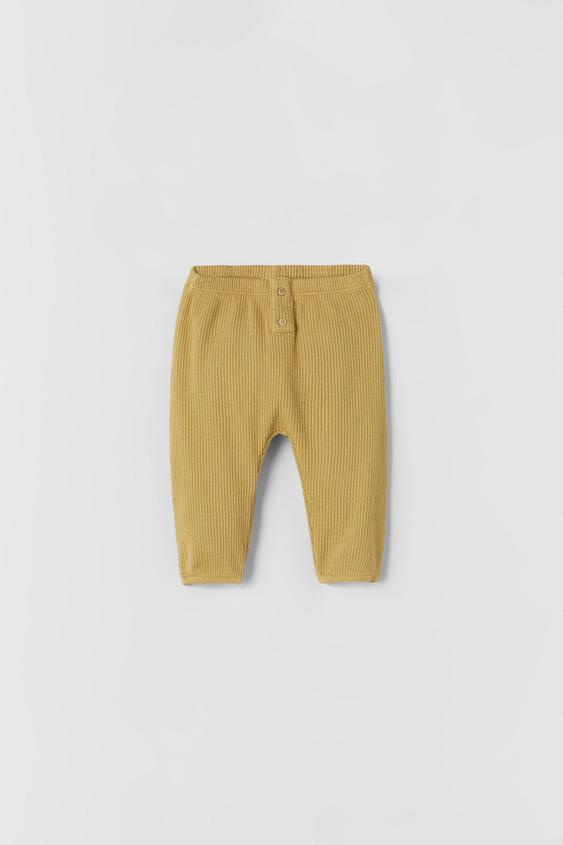 CALÇA DE MOLETOM COM ESTRUTURA - Mostarda | ZARA Brasil