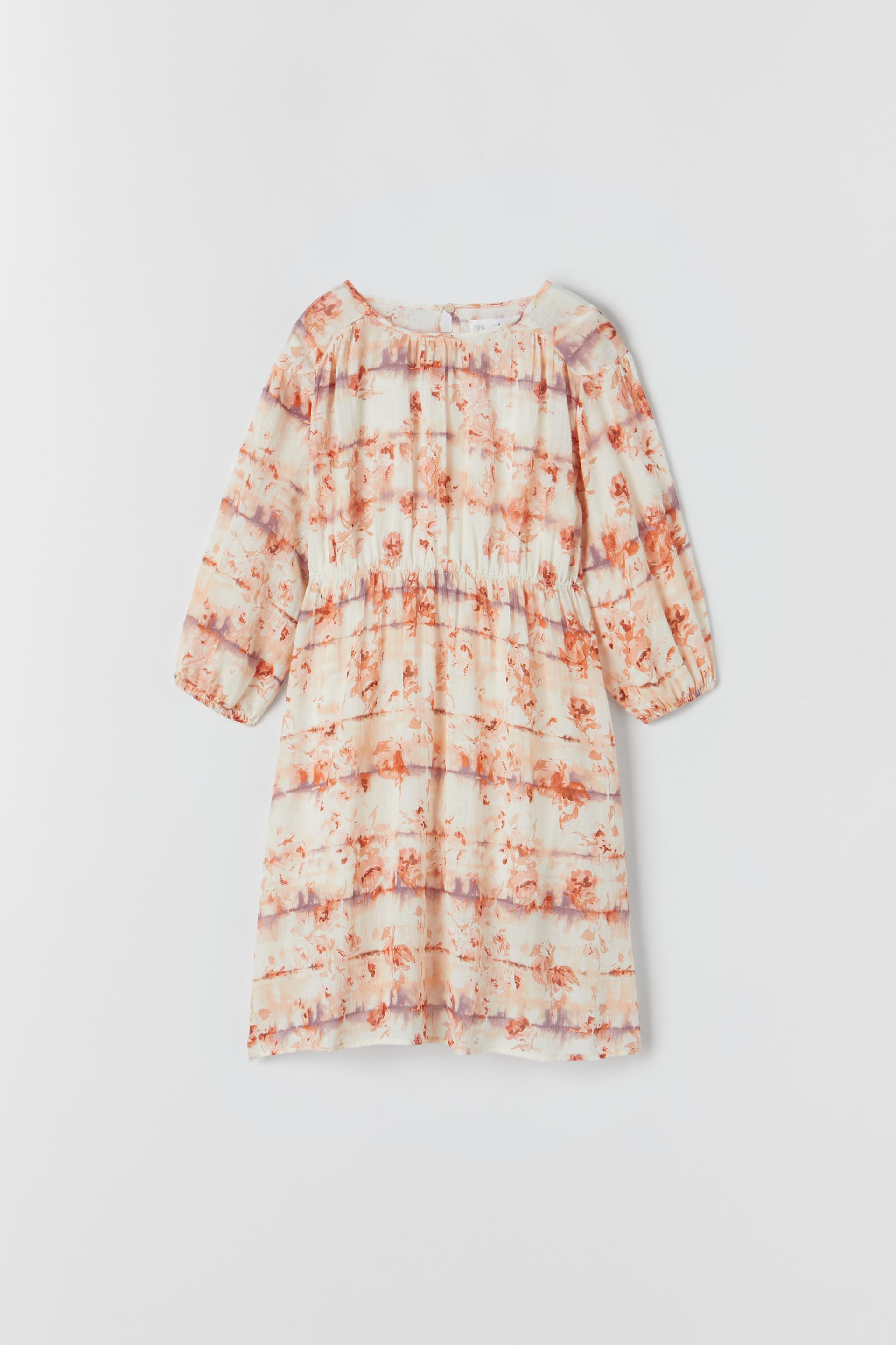 タイダイ柄ワンピース ピンクベージュ Zara Japan 日本 タイダイ柄ワンピース ピンクベージュ Zara Japan 日本