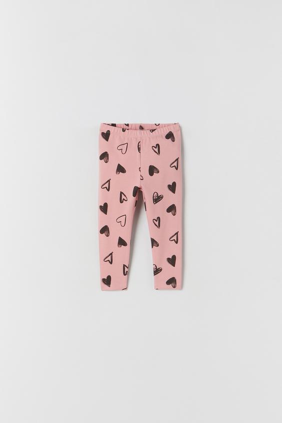 PRINTED LEGGINGS - Chalk pink | ZARA 