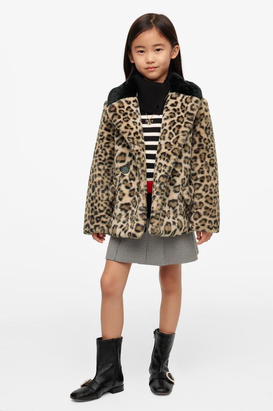 Leopard Faux Fur Coat Limited Edition Zara Turkey Leopard Faux Fur Coat Limited Edition, Zara Leopard Fur Coat
