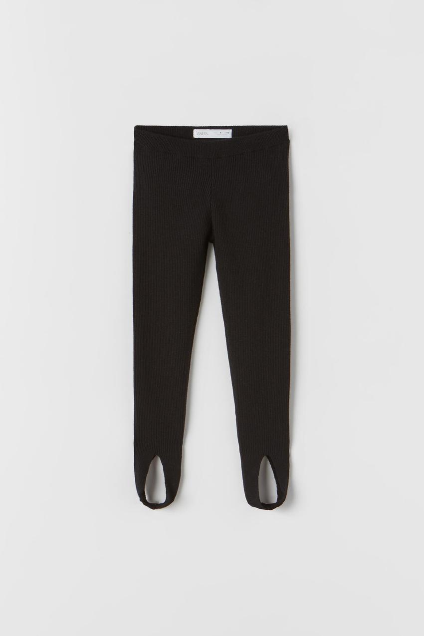 LEGGING EN MAILLE FUSEAU Noir ZARA France