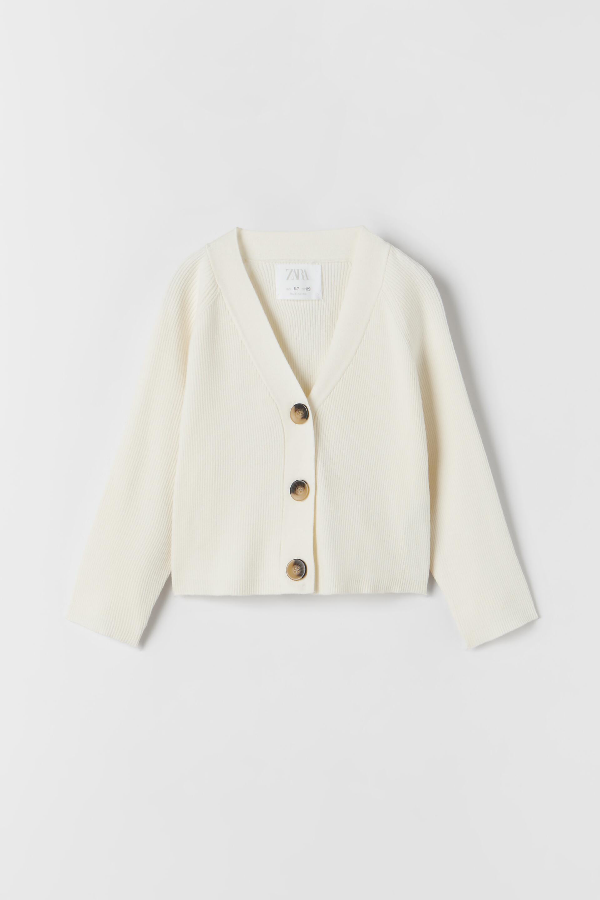 リブ編みニットカーディガン エクリュ Zara Japan 日本 リブ編みニットカーディガン エクリュ Zara Japan 日本