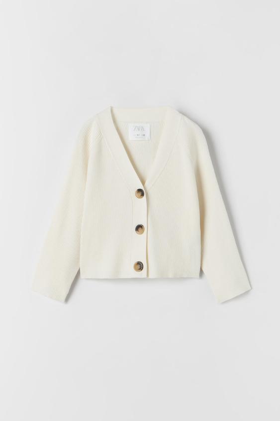 リブ編みニットカーディガン エクリュ Zara Japan 日本
