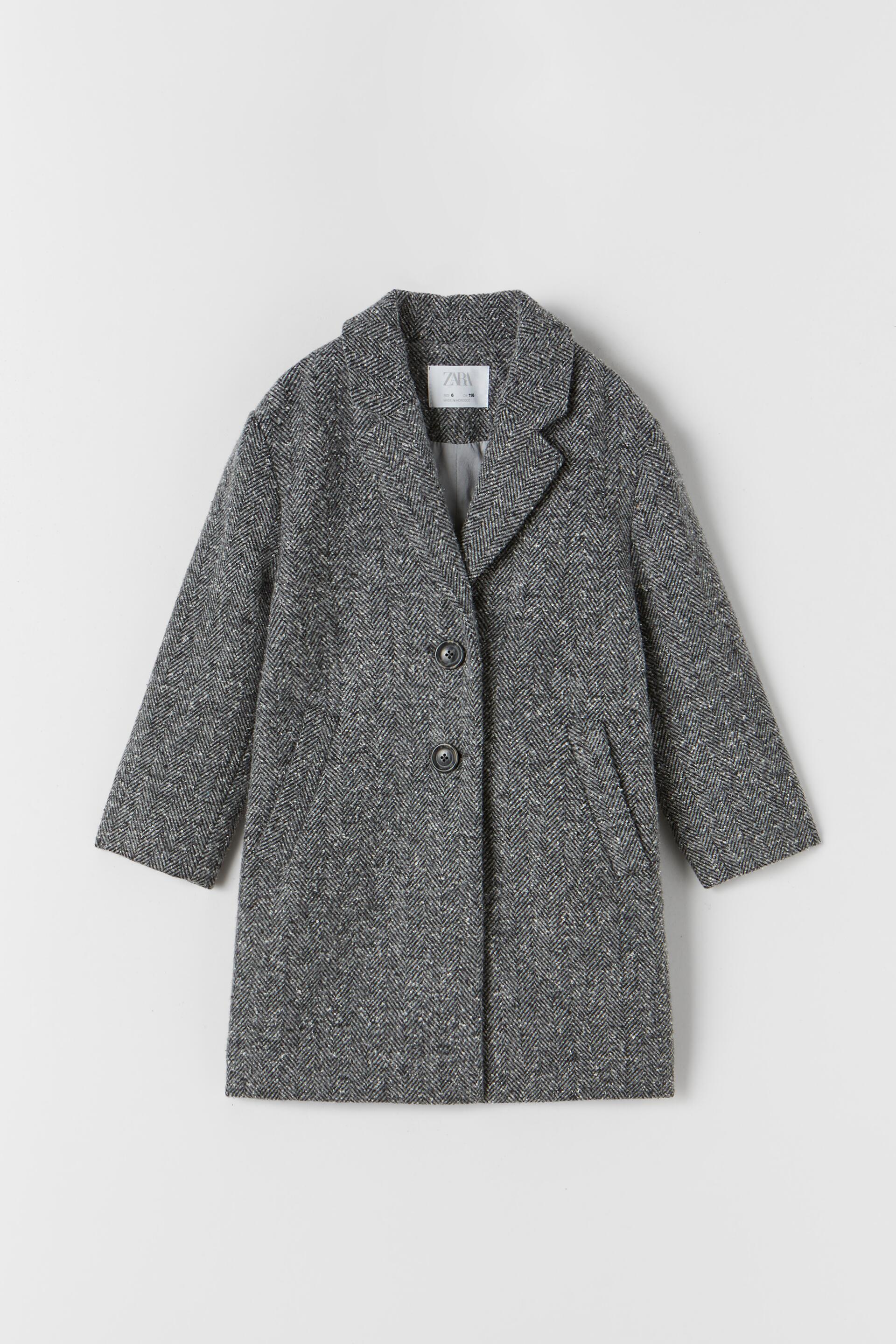 zara herringbone coat