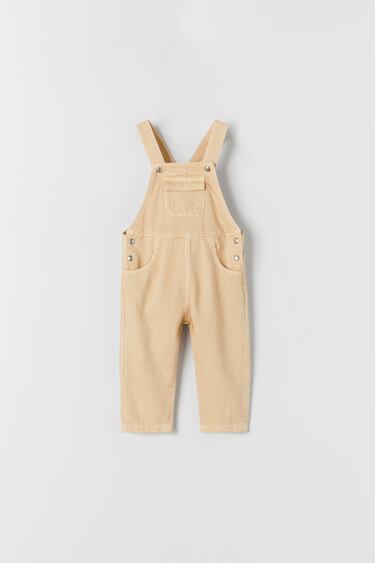 DENIM SHORT DUNGAREES WITH SNAP BUTTONS