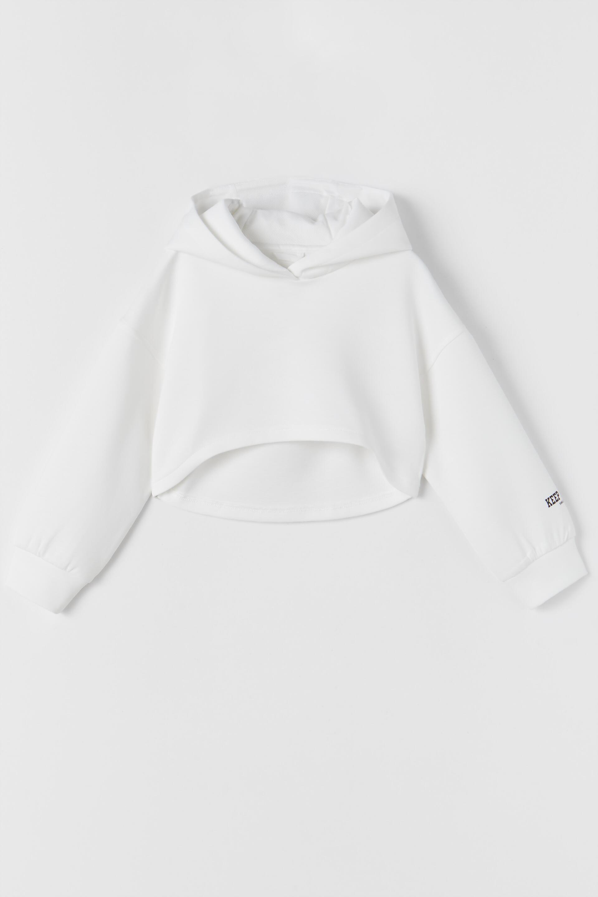 cropped hoodie zara