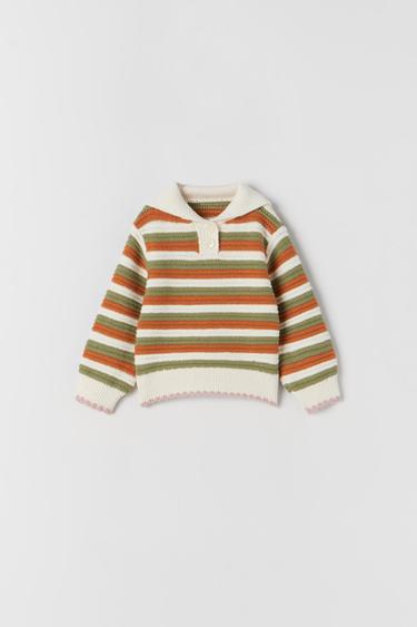 JERSEY PUNTO RAYAS CUELLO - único | ZARA Chile