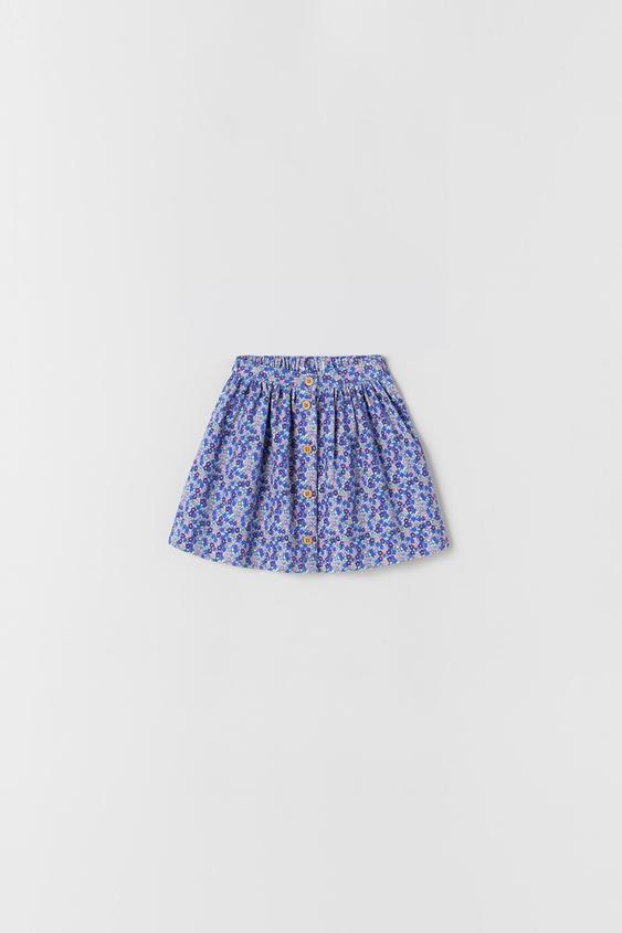 FALDA PANA ESTAMPADO - Malva | ZARA Chile