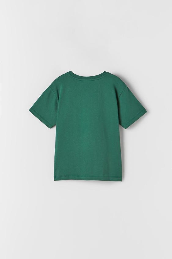 T-SHIRT MET TEKST - Groen | ZARA Nederland / Netherlands