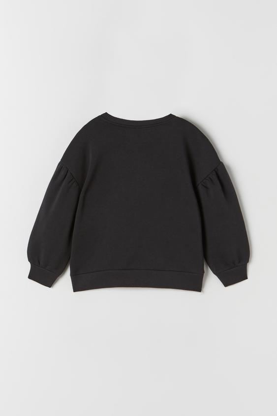 SUDADERA BORDADOS ABULLONADA - Negro | ZARA Chile