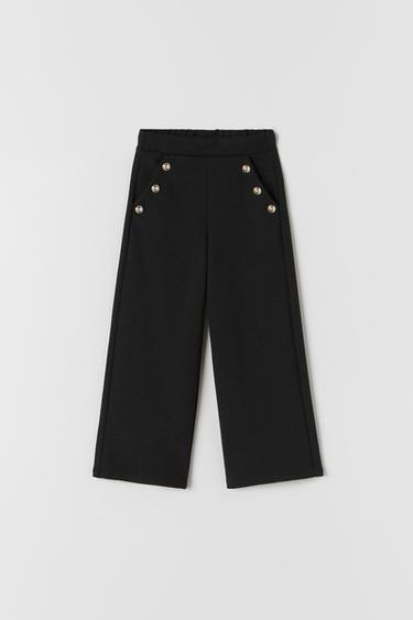 zara gold trousers