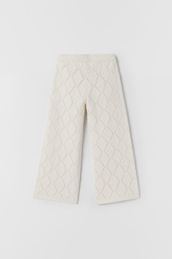 PANTALÓN PUNTO ESTRUCTURA - Crudo | ZARA Chile