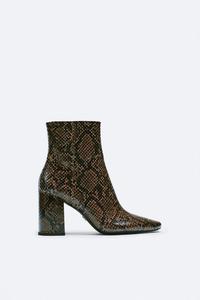 zebra print block heels