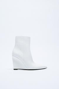 zara white platform boots