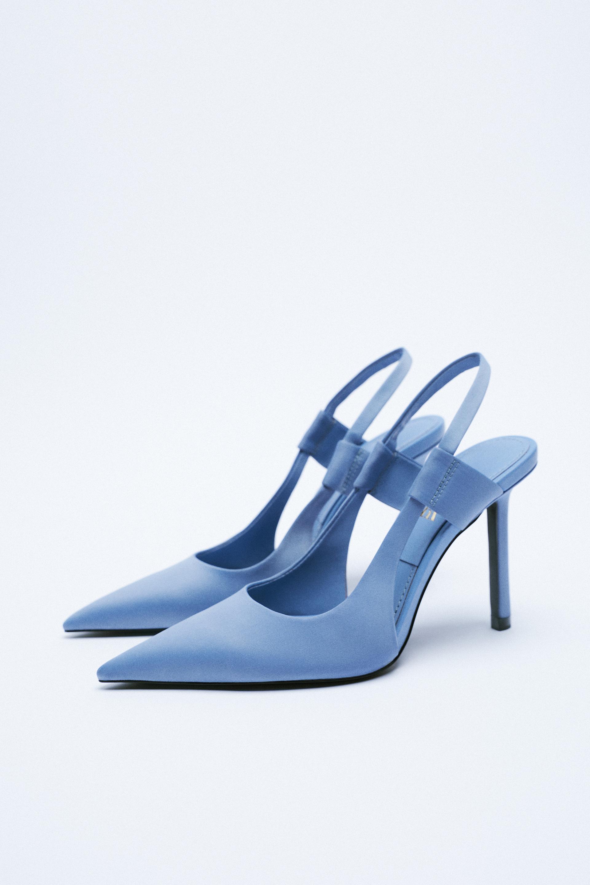 light blue slingback shoes