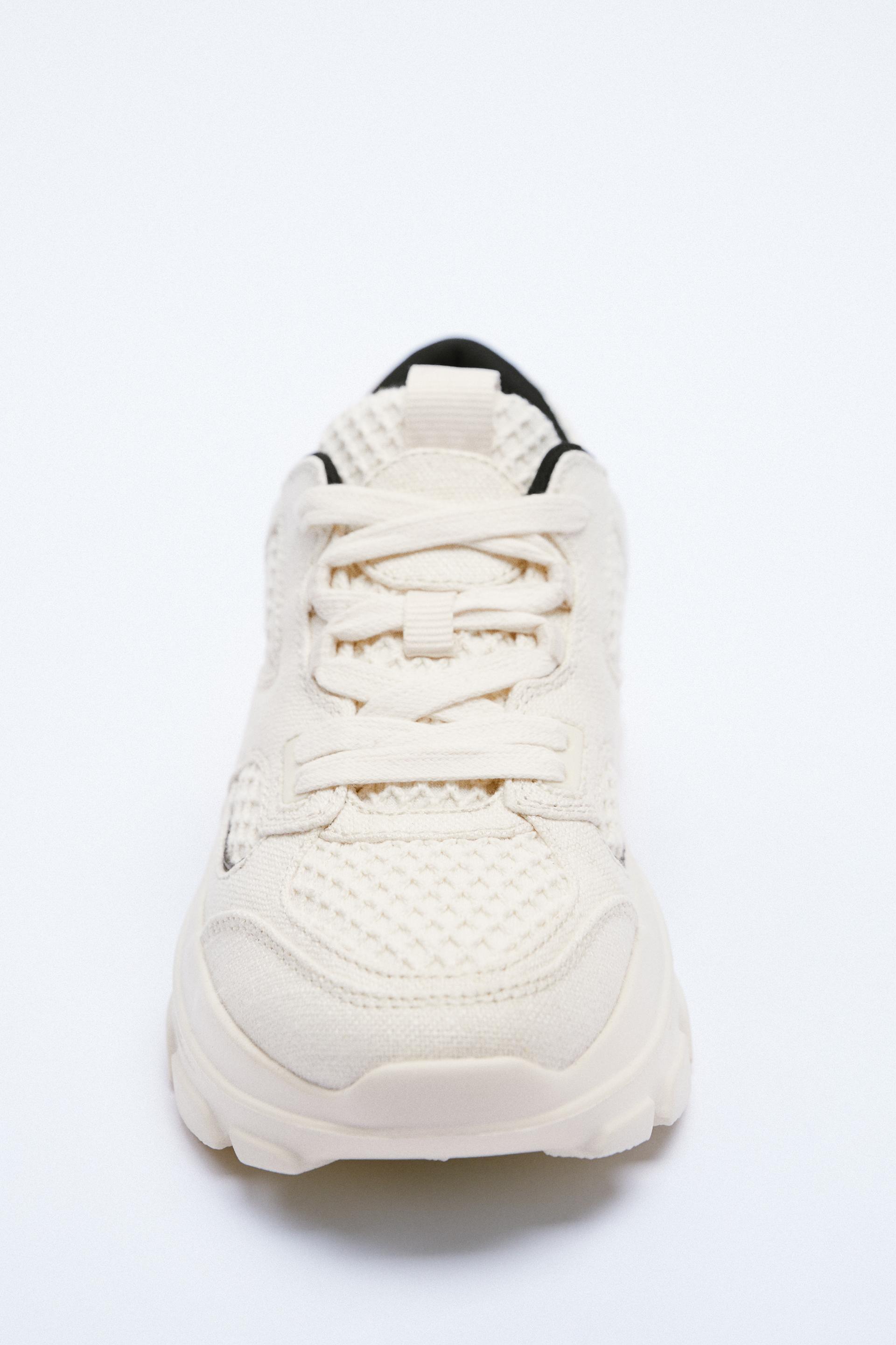 Zara mesh fabric sneakers Clearance