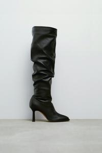 zara black knee high boots