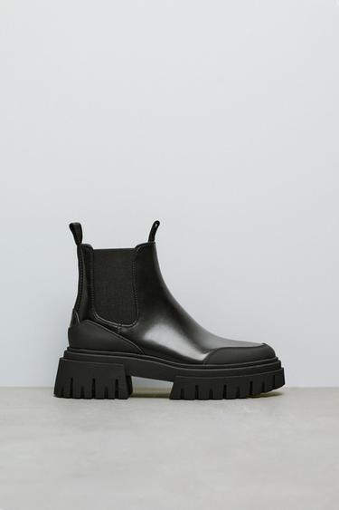 botas altas planas zara