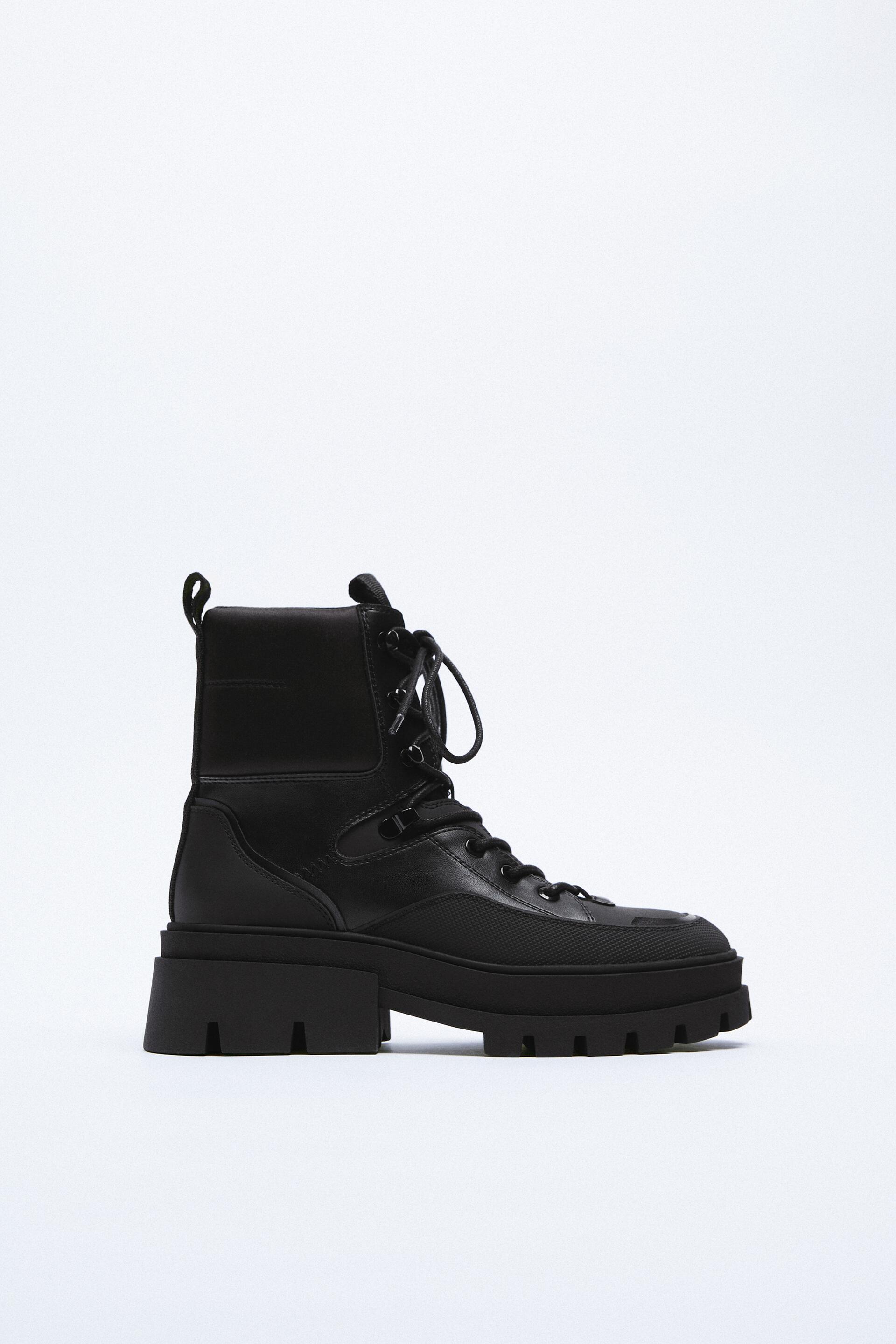 zara vinyl boots