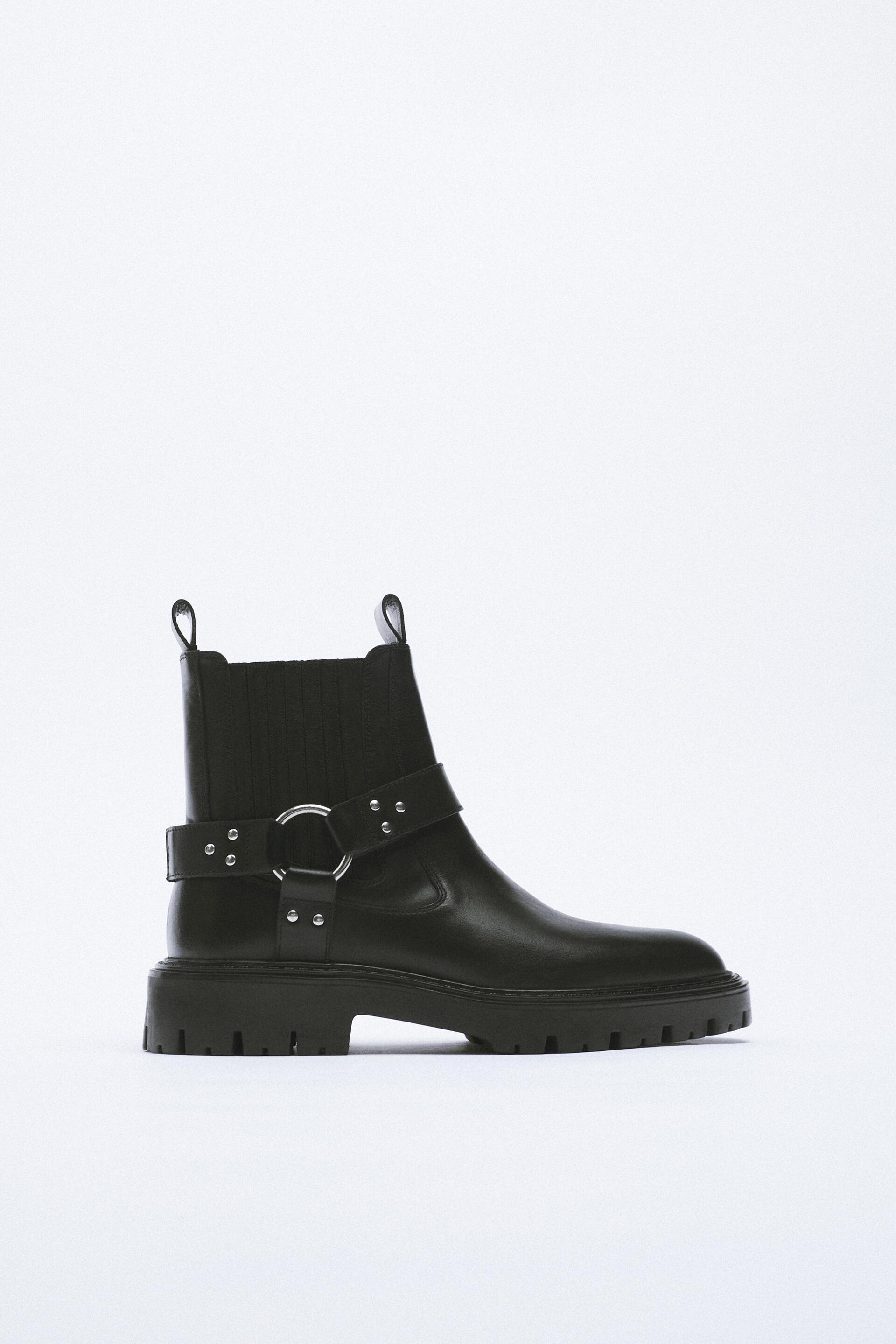 biker black boots