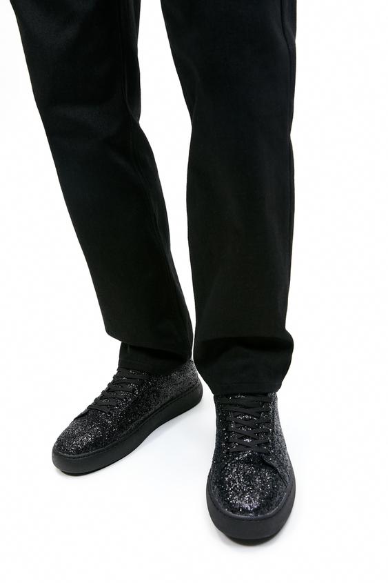 グリッタースニーカー ブラック Zara Japan 日本 グリッタースニーカー ブラック Zara Japan 日本