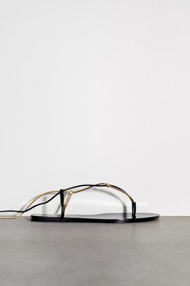 zara strappy flat sandals