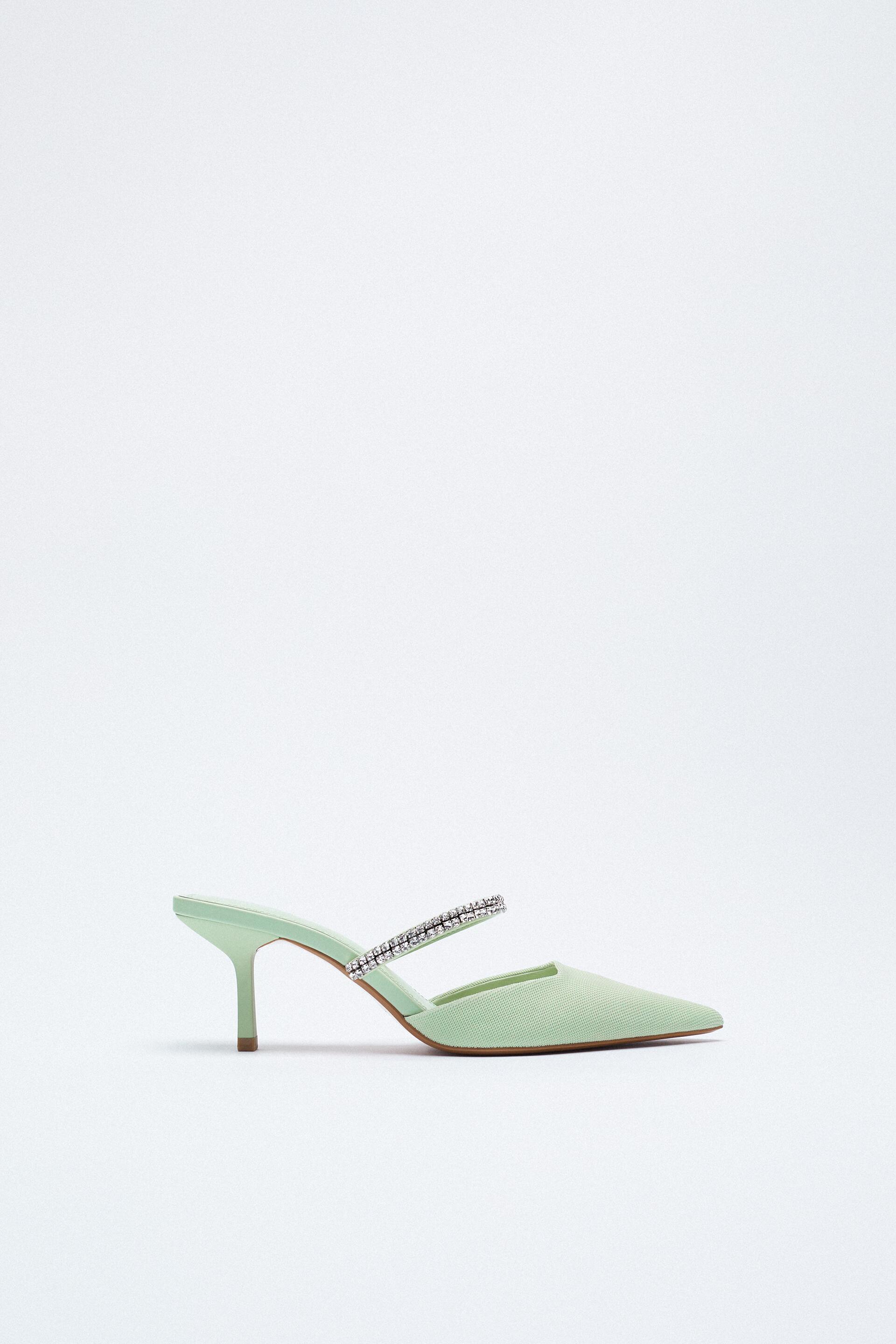 Zara sparkly heeled mules Clearance