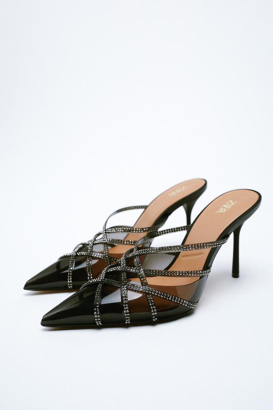 zara studded heels
