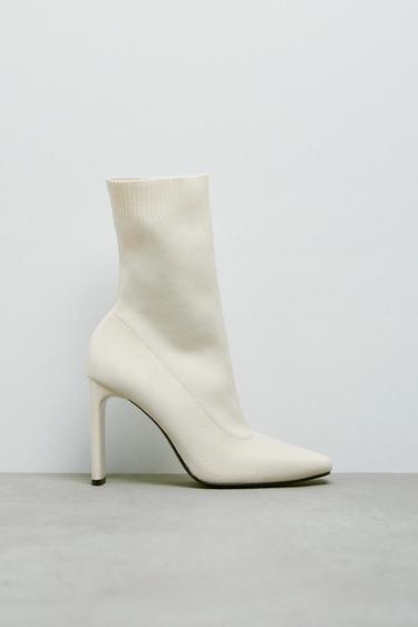 zara white booties
