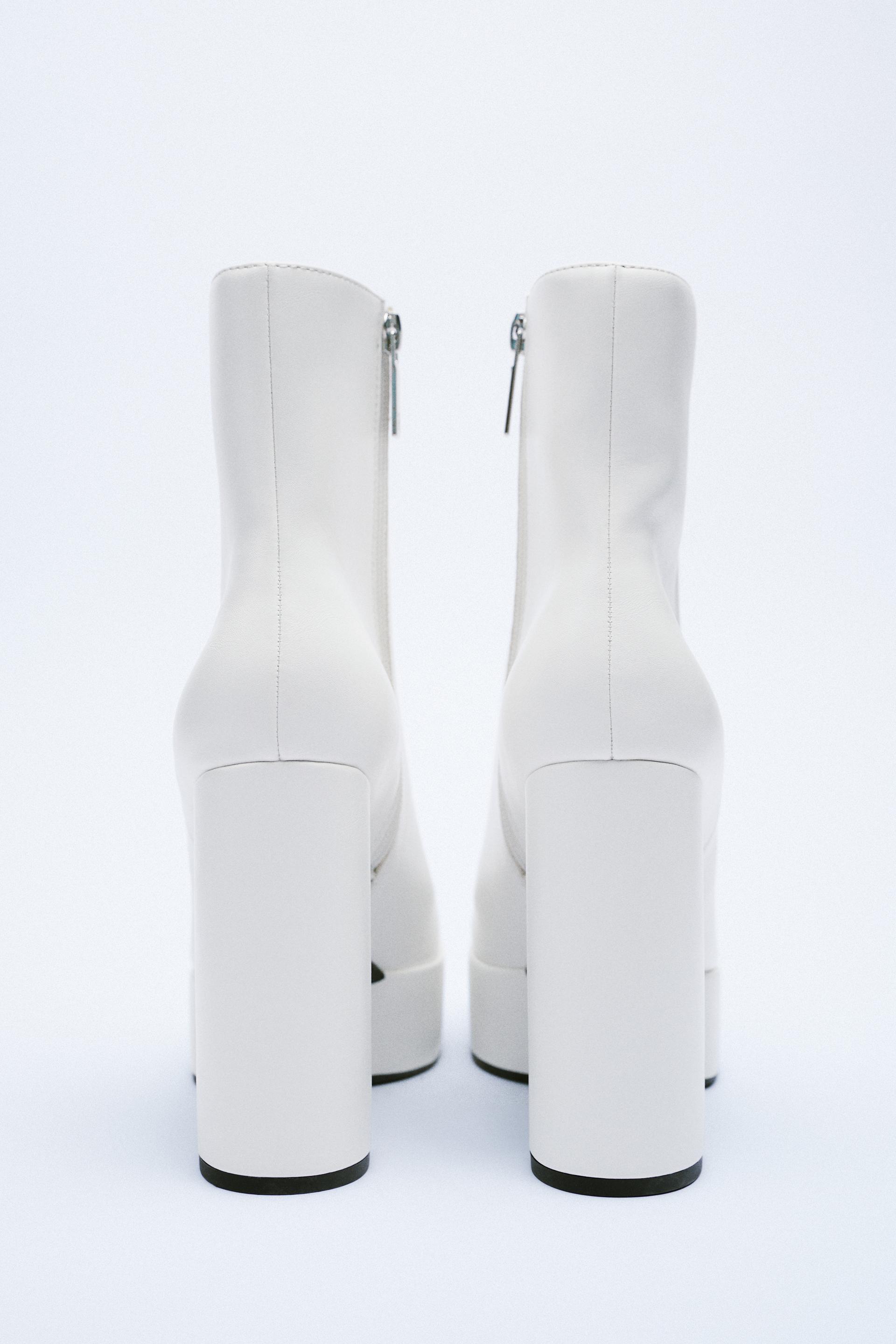 zara platform ankle boots