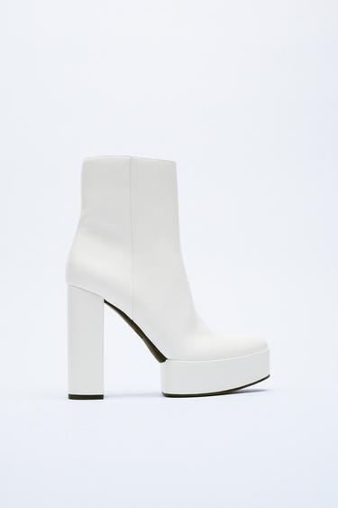 BOTÍN TACÓN TEJIDO ELÁSTICO - Negro | ZARA España