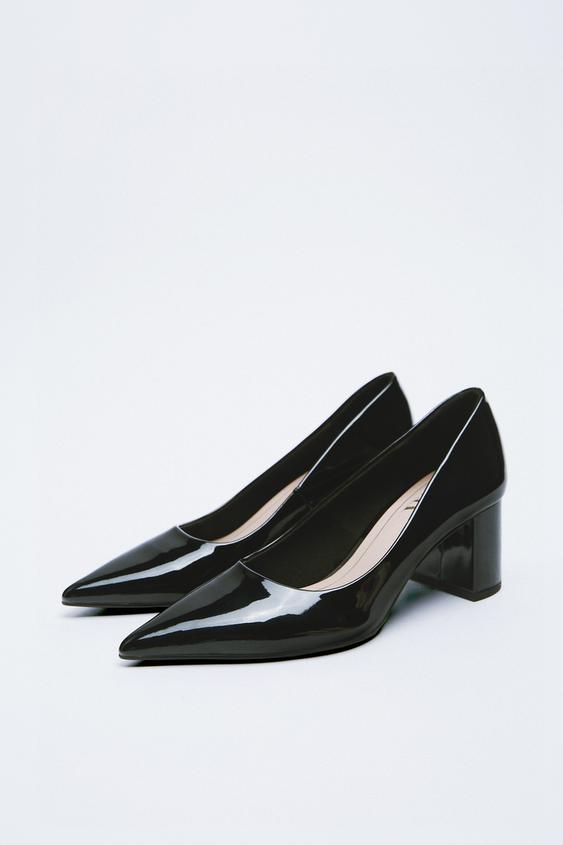 zara black pumps