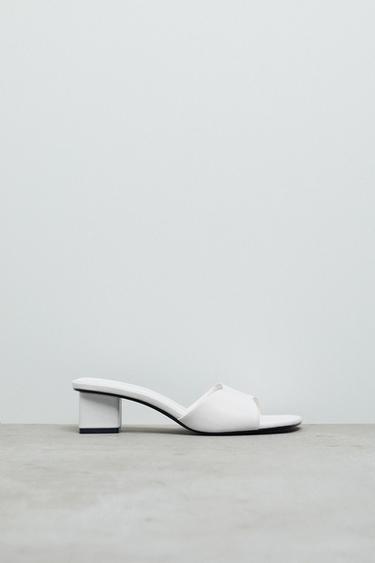 zara mid heel sandals