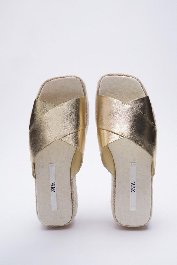 Sandalias metalizadas zara clearance